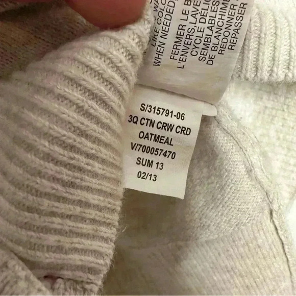 GAP Factory Cardigan 3/4 Sleeves Cream Size Extra Small - Picture 9 of 15